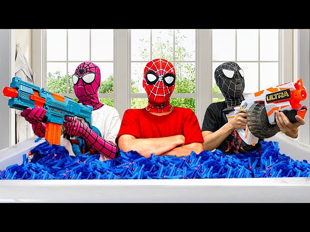 Spider Man Nerf Gun In Real Life Compilation!