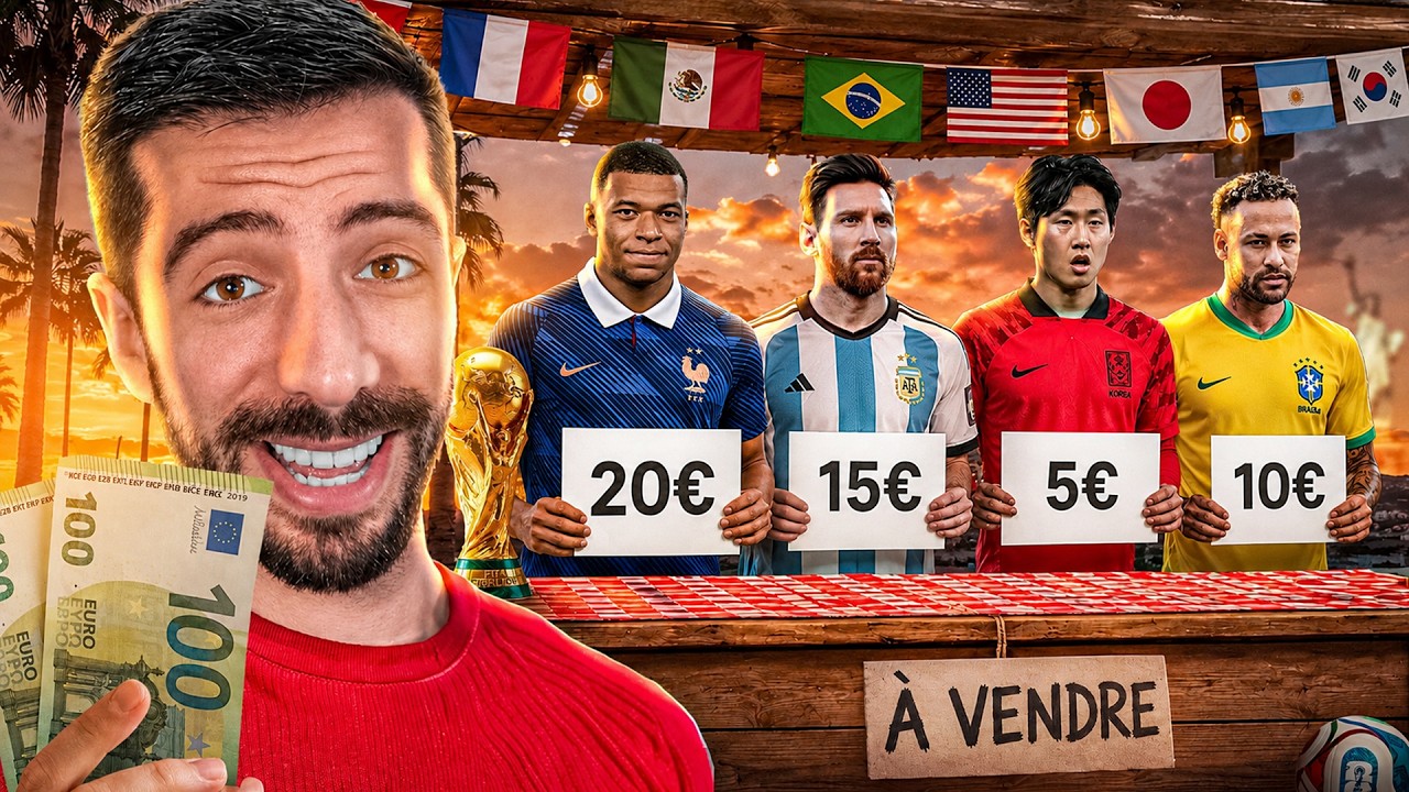 J’ACHÈTE la MEILLEURE ÉQUIPE pour la COUPE DU MONDE ! (mais j’ai que 100€ donc c’est pas ouf) 