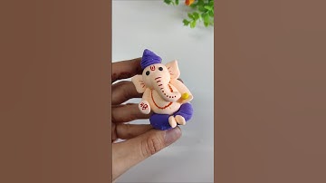 Cute Little Clay ganesha 😍#diy #ganesh #ganeshchaturthi #shorts #subscribe