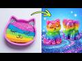 レインボースライム&手作りスクイーズ工作! 🌈✨ 簡単DIYフィジェットトイ