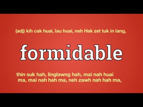 Formidable Example English formidable meaning in English Ngawn - YouTube