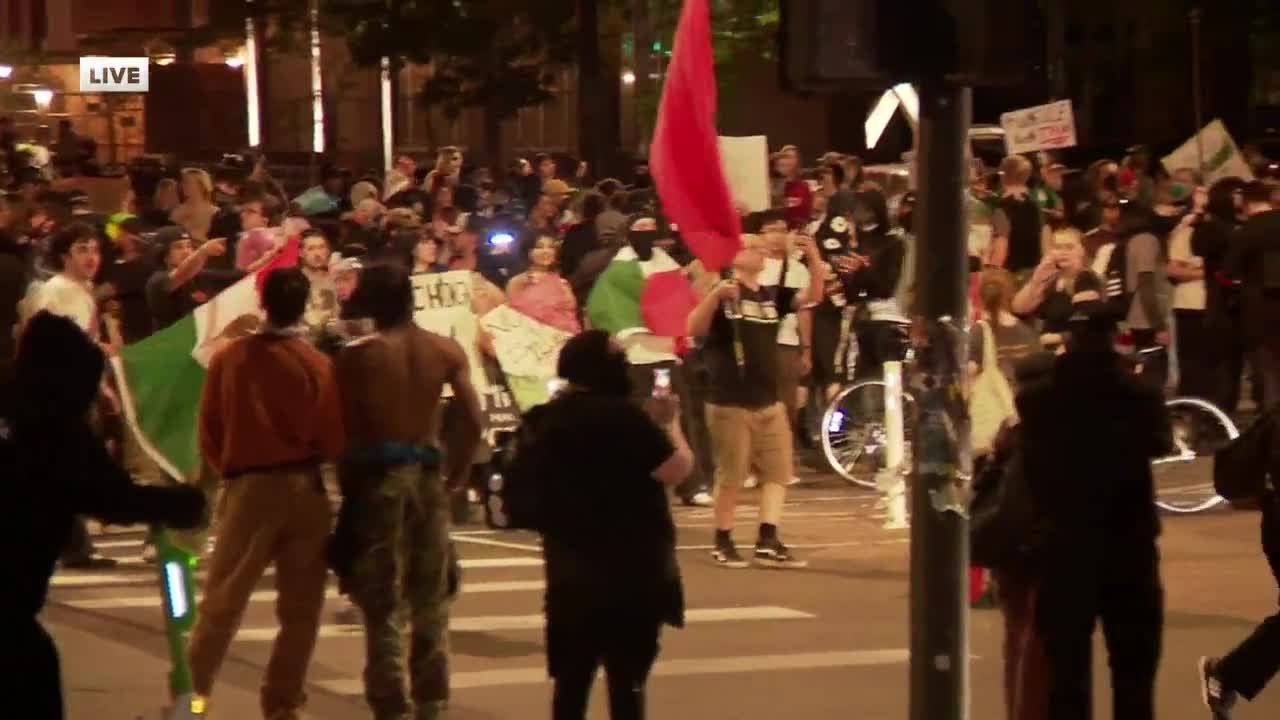 Protestors gather again at Colorado Capitol after being dispersed by Denver police