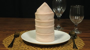 TOWER TABLE NAPKIN FOLDING #napkinfolding