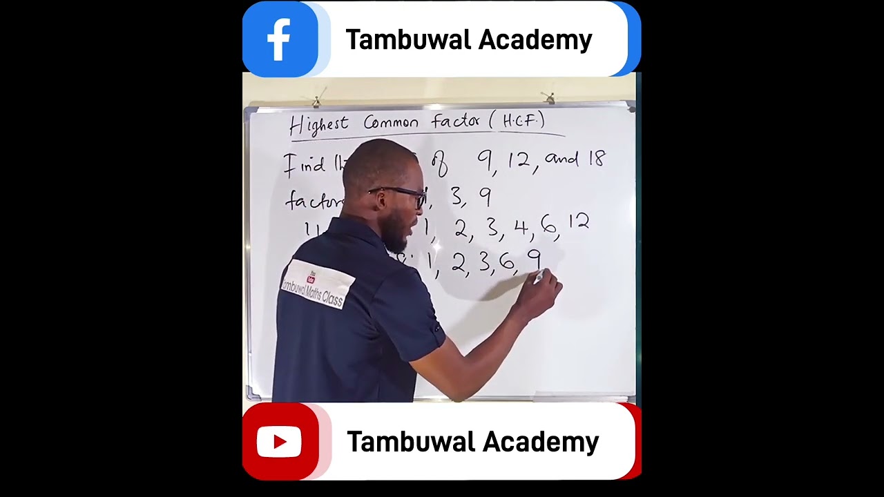 Highest Common Factor (HCF)