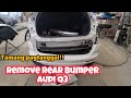 Paano ang tamang Pagtanggal ng rear bumper Audi Q3? Replace bumper Audi Q3? Car/Auto body repair
