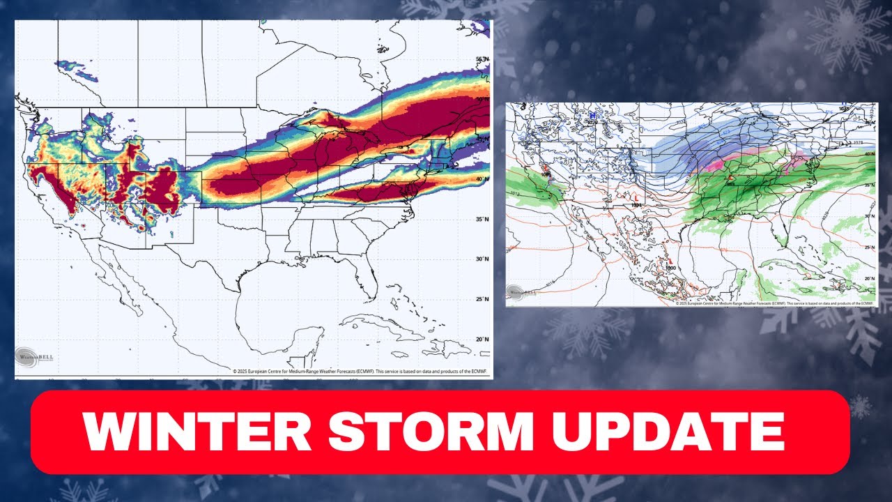 Winter storm watches and warnings expand - new data - YouTube