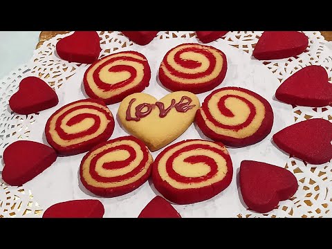 بسكويت الفلانتين اجمل باتر كوكيز ممكن تدوقيه How To Make Butter Cookies 