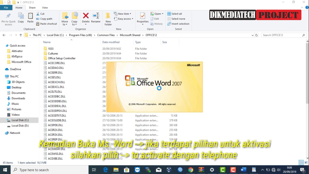 Cara Aktivasi Microsoft Office Word 2007 Yang Tidak Bisa Di Save Youtube