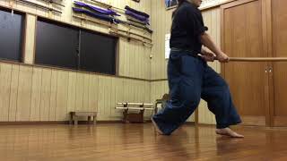 古武術 木刀素振り稽古 Wooden Sword Training Traditional Swordmanship Bokken