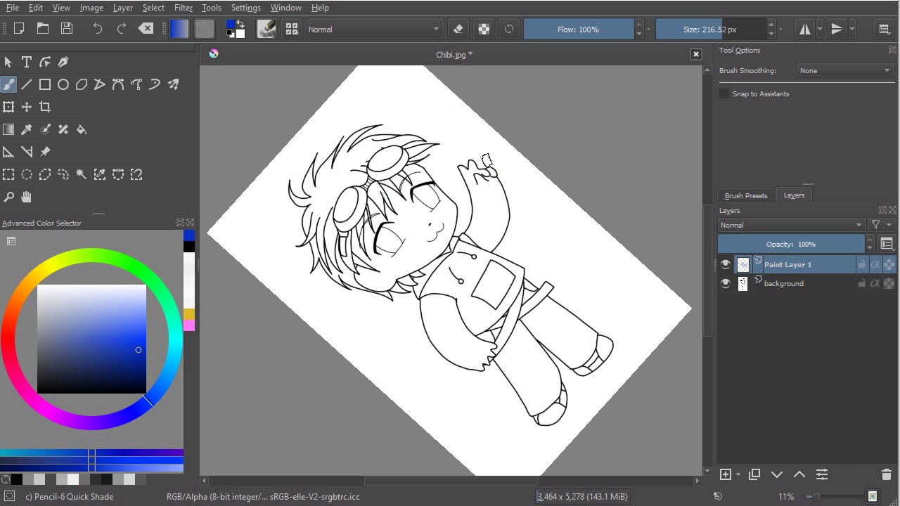 How to Rotate in Krita