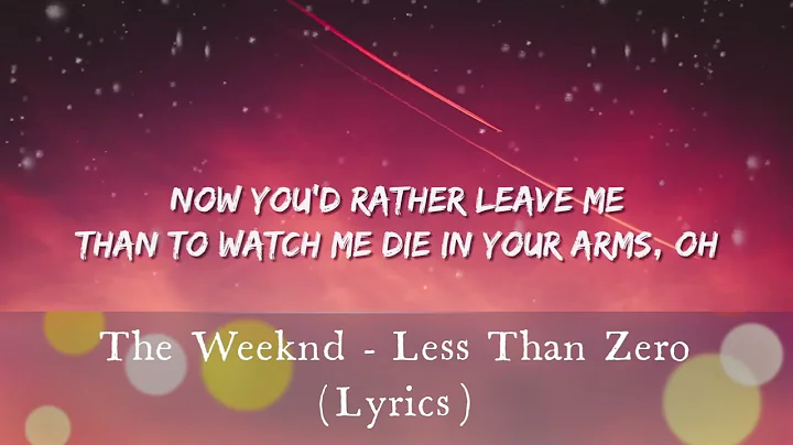 The Weeknd   Less Than Zero Lyrics