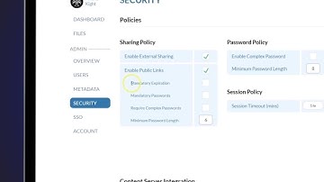 Set Security Policies | OpenText Core Share
