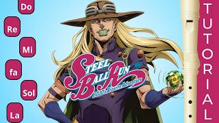 JOJO : Steel Ball Run Theme song | Recorder 🪈(Flauta Dulce ) | Tutorial con notas