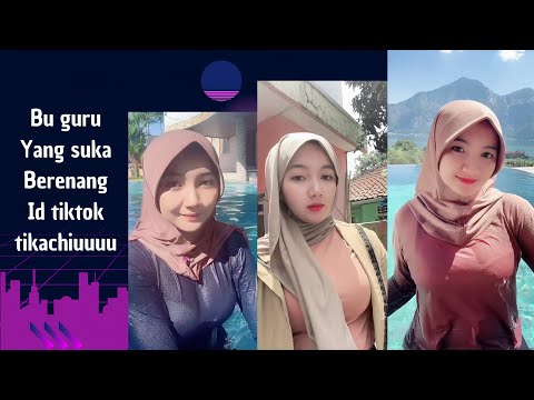 Bu guru yg hobi nya berenang dengan pemandangan gunung kembar 👀 |id tiktok tikachiuuuu #tiktokdance