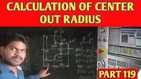 Calculation of center out radius || Center out radius ||