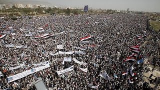 Yemen'deki 'Kararlılık Fırtınası' operasyonunun 1'inci yılında protesto Resimi