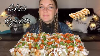 CHILI GYOZA MUKBANG! (Vegan) (No Talking)