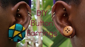DIY | Easy Button Earrings in 2 Minutes!