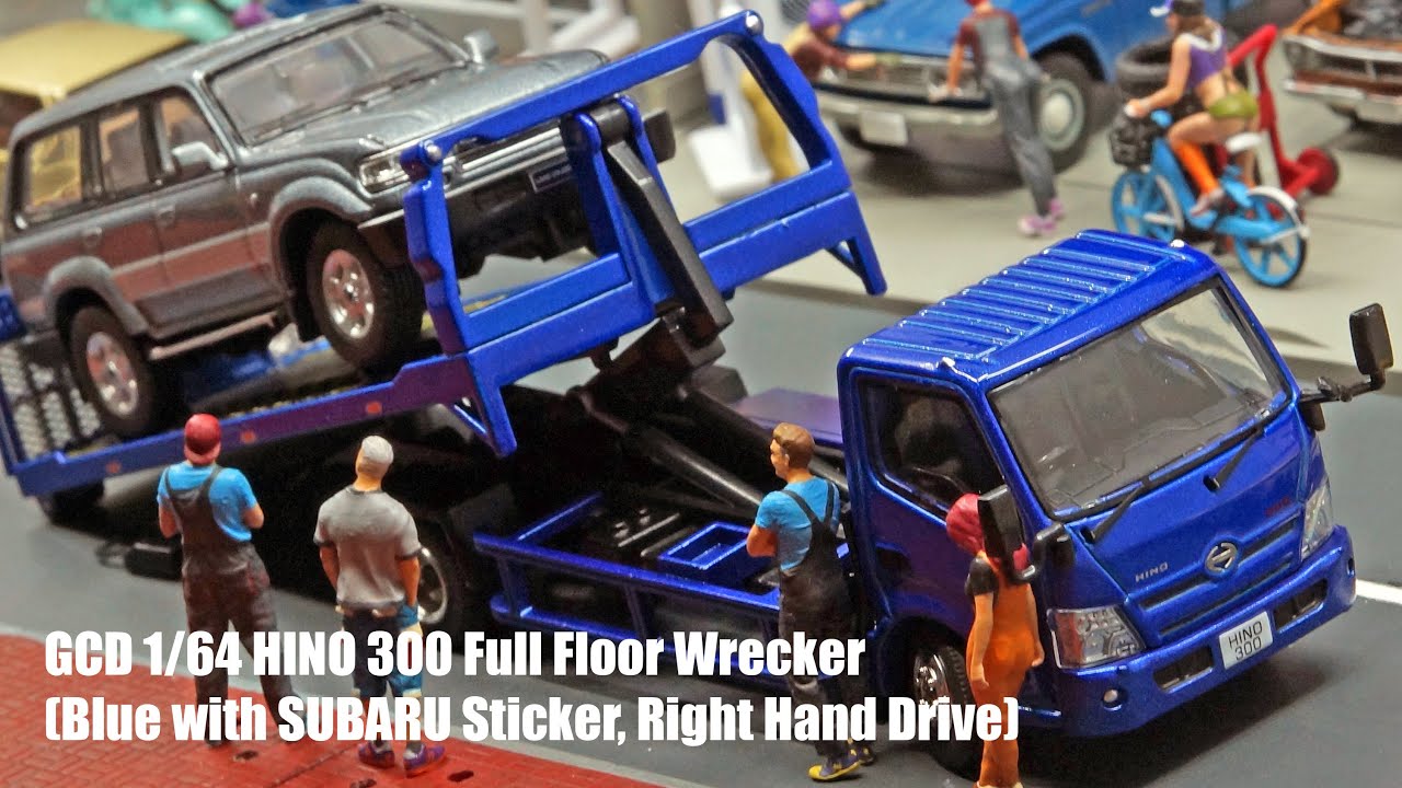 GCD 1/64 HINO 300 Full Floor Wrecker (Blue with SUBARU Sticker, Right Hand  Drive) フルフロアレッカー