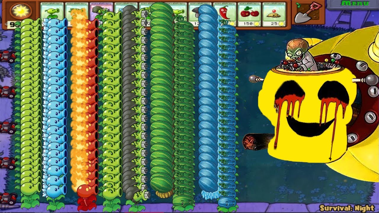 All Pea PvZ Vs Team Cattail Melon Vs Giga Gargantuar Vs Dr Zomboss PvZ ...
