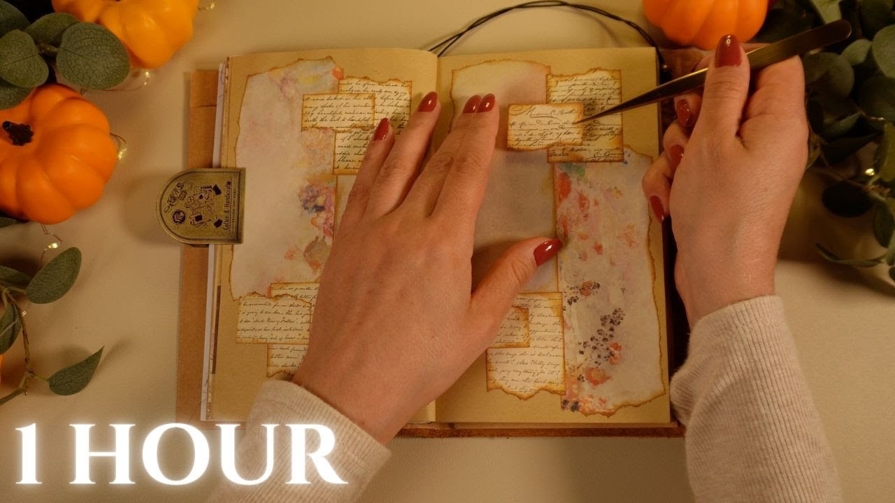 ASMR | 1 HOUR Autumn Aesthetic Journal Collages | No Mid-roll Ads & No Talking