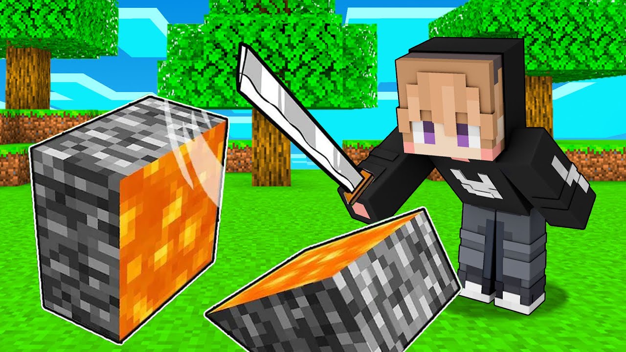 AKU BISA MEMBELAH BLOCK DAN MENDAPATKAN SENJATA OP DI MINECRAFT!!