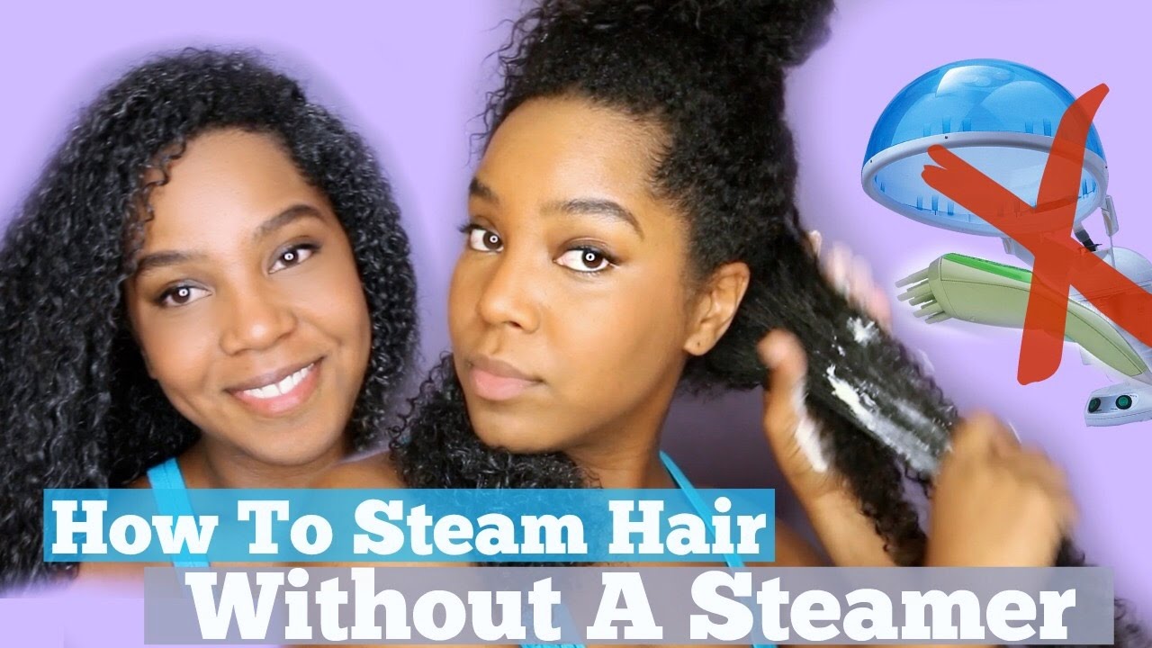 How To Steaming My Natural Hair with Red Pro Hair Steamer  YouTube