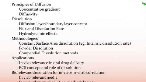 AAPS PF 101 5 Dissolution and its Role in Solid Oral Dosage Form Development: Amidon