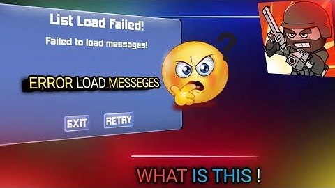 Why error in loading messeges in mini militia classic ||mini militia messege load failed