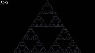 The Chaos Game Sierpinski Triangle (Generated with Processing 3 Java)