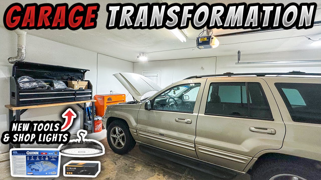 Setting up My First Garage Workshop! DEMILARE Lights Install & Quinn Tools 428 Piece