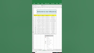 How to rename and delete Status Bar tabs in  Microsoft Excel  #toutubeshort  #exceltech