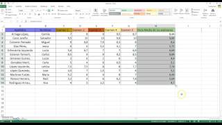 Tutorial Excel Nota Media y Nota Final ' Fórmula SI '