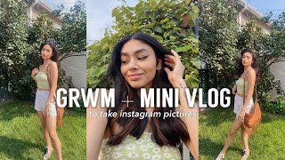 GRWM + mini vlog (taking Instagram pics)