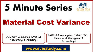 Material Cost Variances | 5 Minute Series | NTA UGC Net Commerce & Management