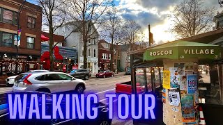 4K Roscoe Village Walking Tour 2024 Roscoe Street Chicago Walking Tour