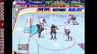 2 On 2 OPEN ICE CHALLENGE 1995 Original NOS Video Arcade Game Flyer Ice Hockey 