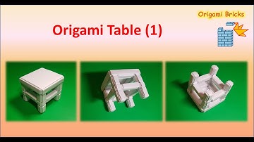 The First 3D Origami Table (1) | Origami Bricks and Tiles