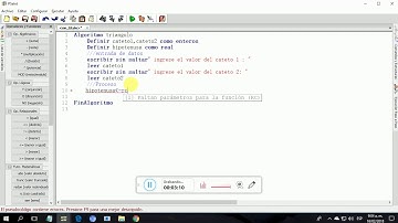 pseint algoritmo calculando hipotenusa