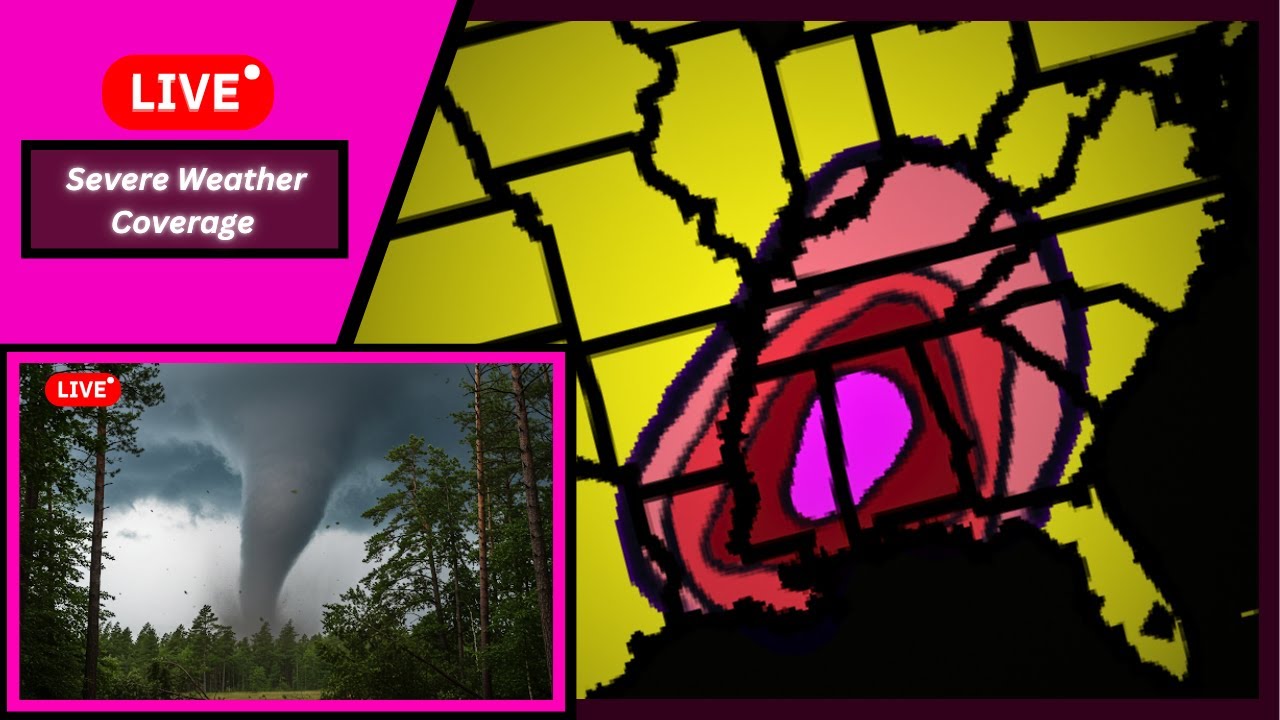 🔴LIVE - TORNADO WARNING - Severe Weather Threat Coverage! - YouTube