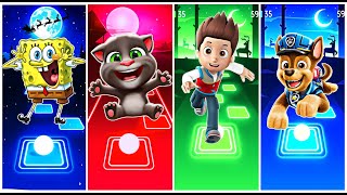 SpongeBob SquarePants 🆚 Talking Tom 🆚 Ryder - Paw Patrol 🆚 Chase - PAW Patrol 🎶 Tiles Hop EDM Rush