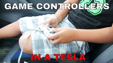 Using game controllers with Tesla Model 3 games