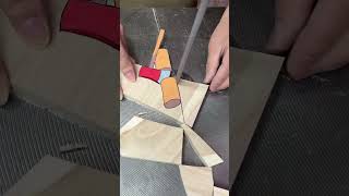 Carving a Viking Battle Axe! 🪓⚔️ #ASMR #Woodworking