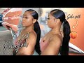 GLUELESS SIDE PART SLEEK PONYTAIL INSTALL