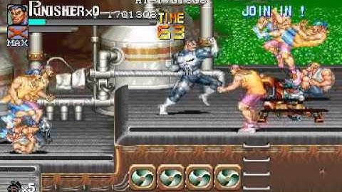 The Punisher (World 930422) (Arcade / MAME) Stage 4 Death on Rails - Vizzed.com GamePlay