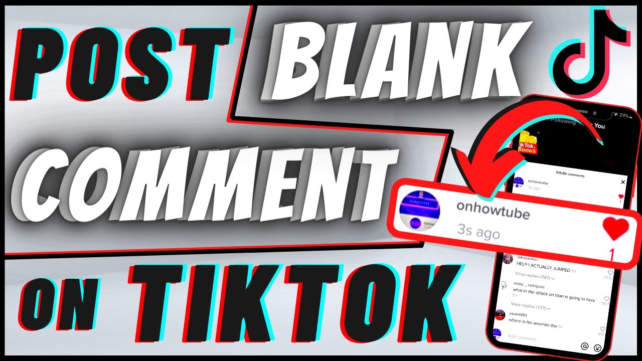 How To Post Blank Comment On TikTok | Leave Empty Comment - YouTube