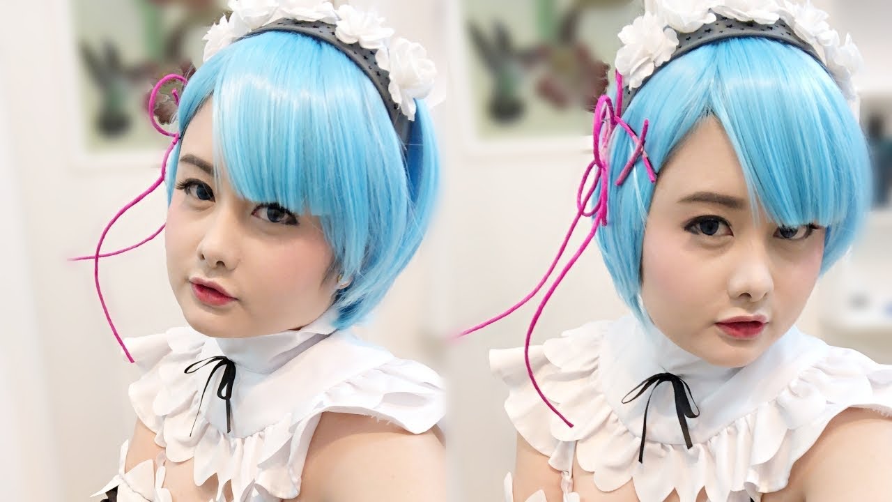 COSPLAY makeup and costume trial REZero REM YouTube