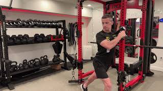 Split Stance Doorway Chest Stretch with SMR Percussion 