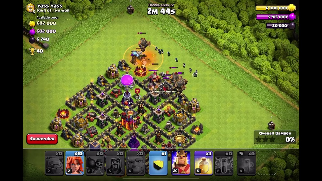 COC last ranked battle Barbarian 5