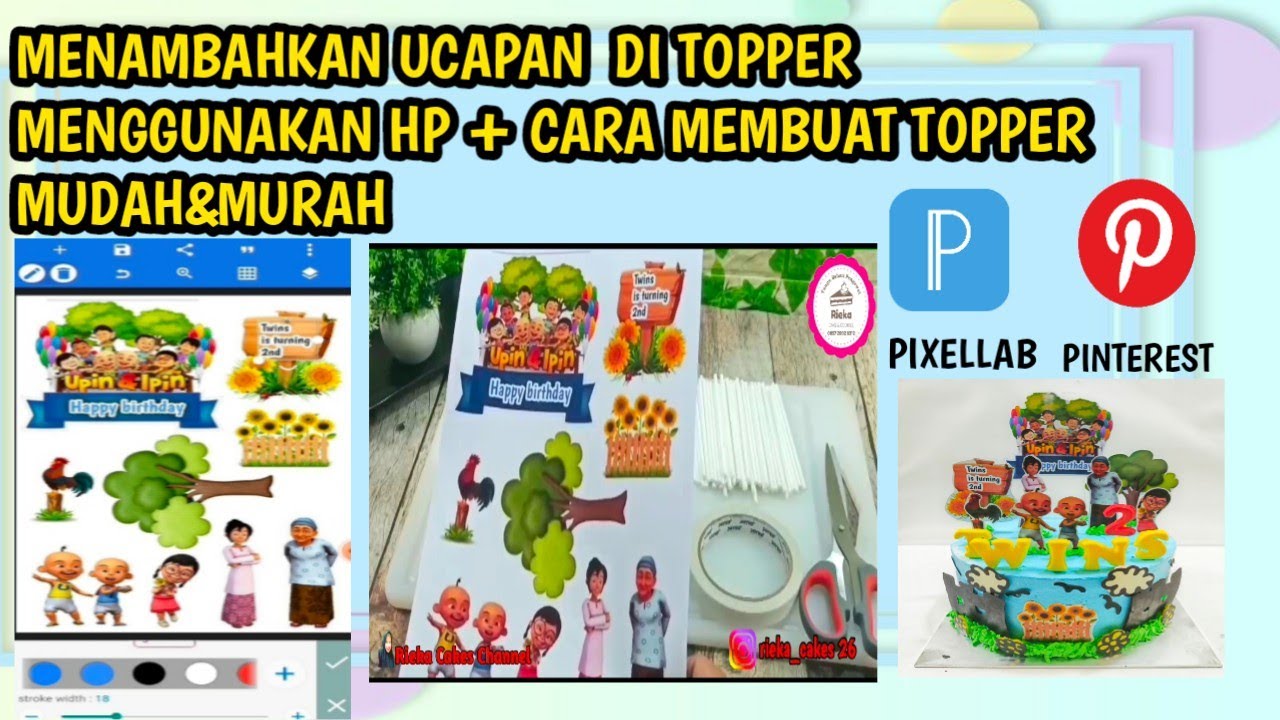 CARA MENAMBAHKAN UCAPAN/TULISAN DI TOPPER HANYA MENGGUNAKAN HANDPHONE